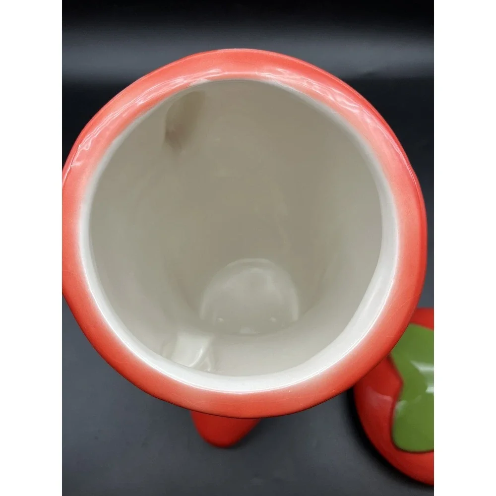 Red & Green Chili Pepper Cookie Jar/Canisters With Arms And Lid 10.75